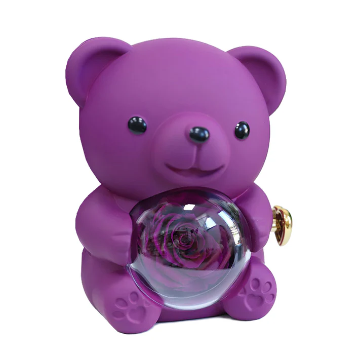 Eternal Rose Bear Jewelry Box with Necklace HM-STORE