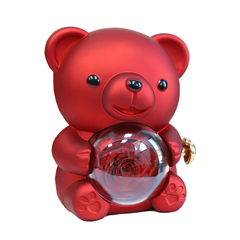 Eternal Rose Bear Jewelry Box with Necklace HM-STORE