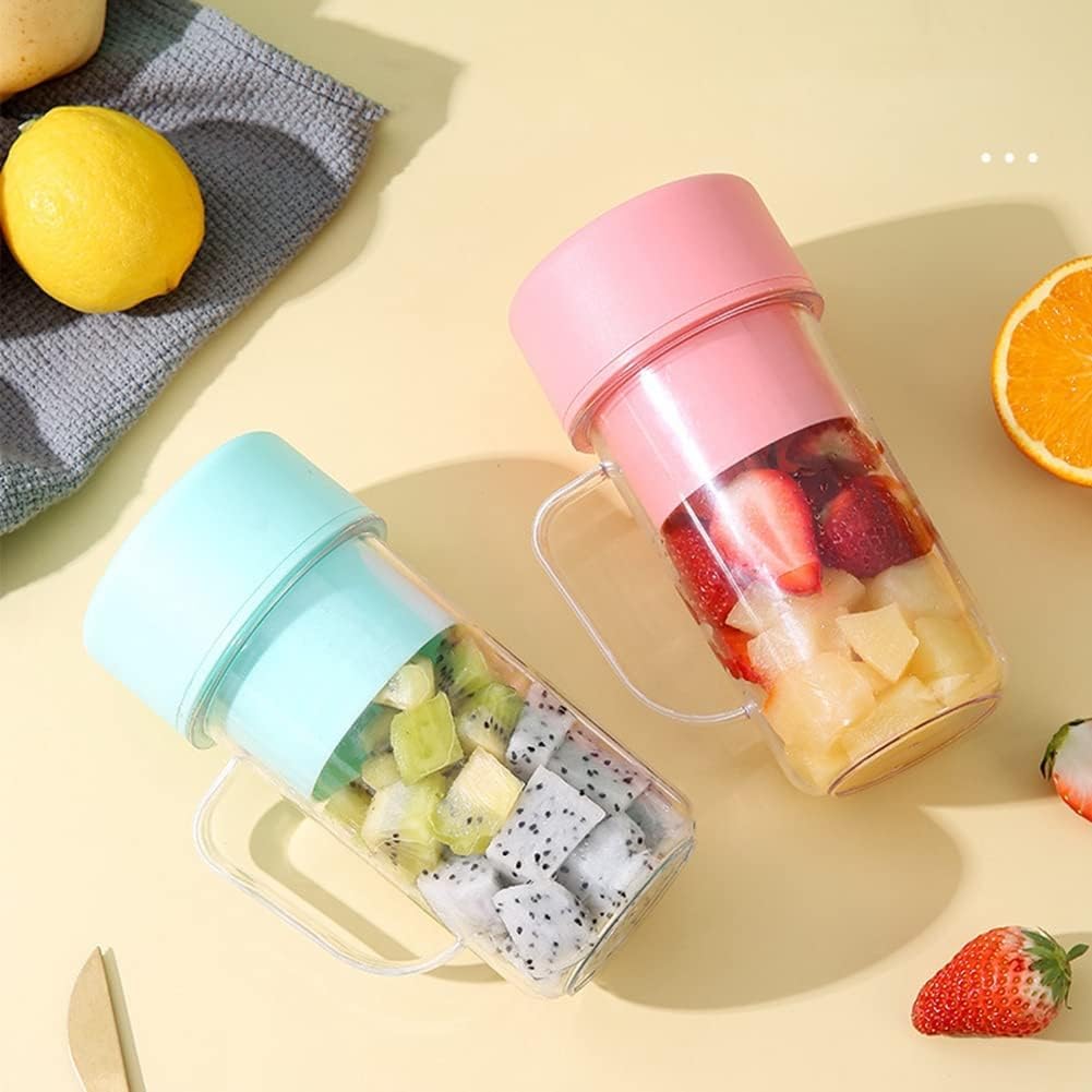 (HM-STORE) 🍹 420ml Portable Juicer with Straw | USB Electric Stainless Steel Fruit Juicer Cup | Extractor Blender Juice Maker Machine for Kitchen 🥤