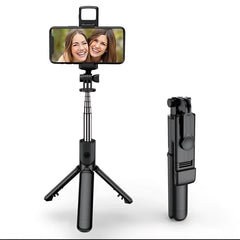 HM-STORE Wireless Selfie Stick Tripod Stand with Light Bluetooth Remote Extendable