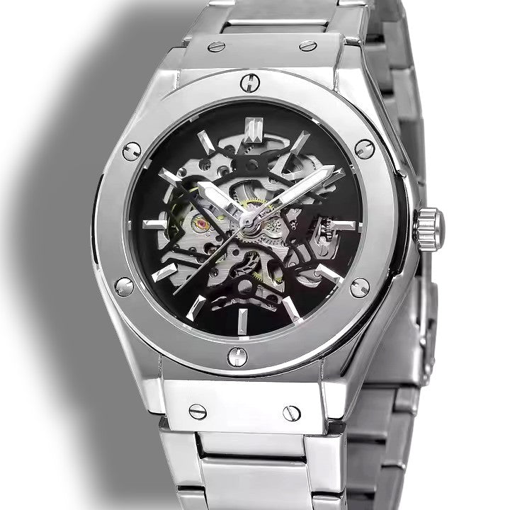 (HM-STORE) Hublot Silver Grey Automatic Metal Watch