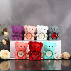 Eternal Rose Bear Jewelry Box with Necklace HM-STORE